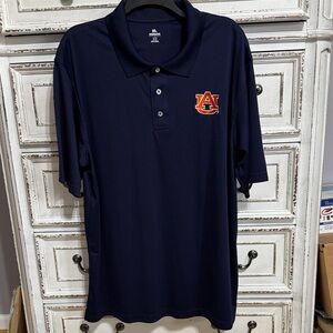 Auburn Tigers Knights Apparel Dark Blue Polo with Orange AU Logo XL